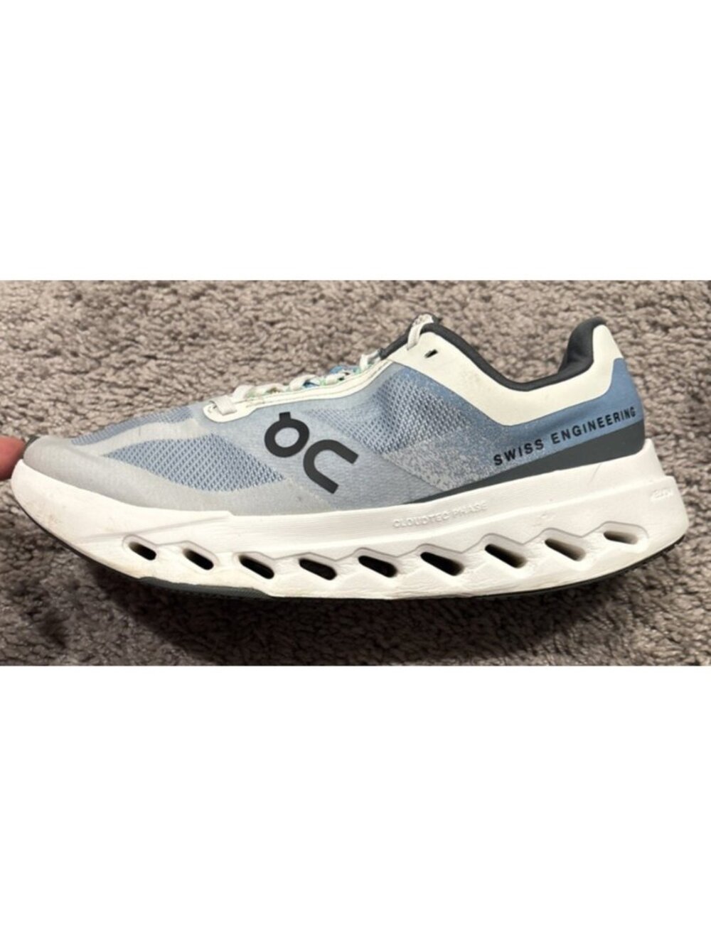 On Cloudsurfer Next Shoes Womens Size 8 Niagara White Blue Running Athletic